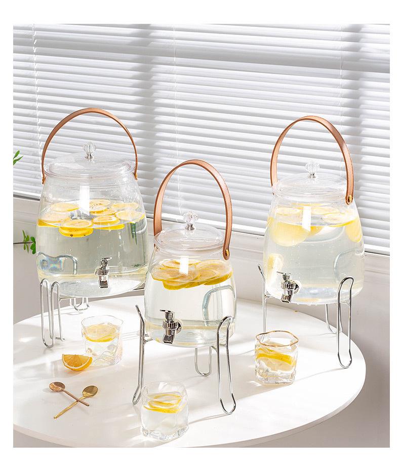 Large Capacity Cold Beverage Kettle with Spigot and Handle for Fruit Tea and Lemonade