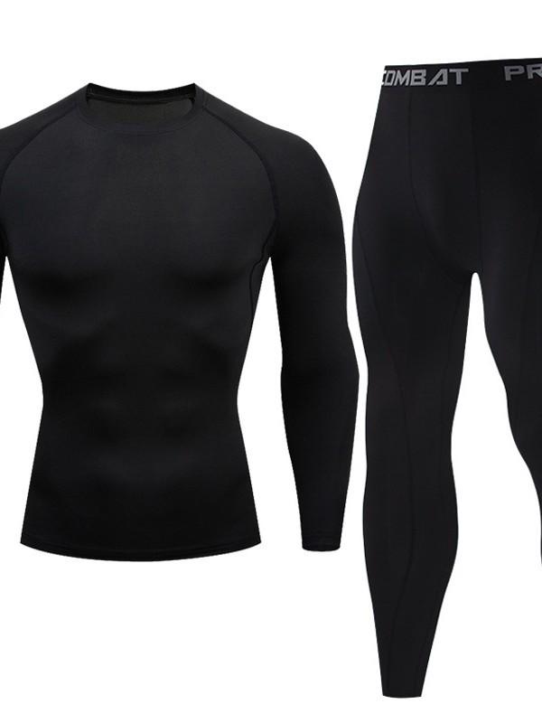 Men's 2025 Summer Outdoor Sports Long Sleeve Tight Fit Running & Cycling Set