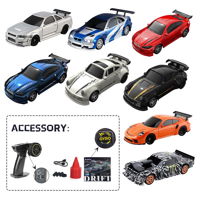 2025 Best-seller 1:64 1:43 Drift Remote Control Car, Four-wheel Remote Control Car, Full-scale Desktop Racing Toy, Children Gift