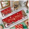 Christmas Festival Crystal Velvet Hallway & Kitchen Absorbent Floor Mat