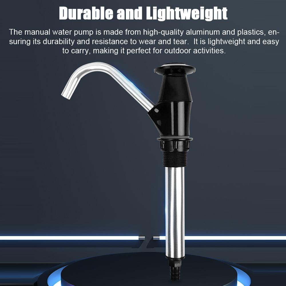 Håndvannpumpe Bærbar Manuell Vask Vannpumpe Kran for Bobil Reise Camping Tilhenger