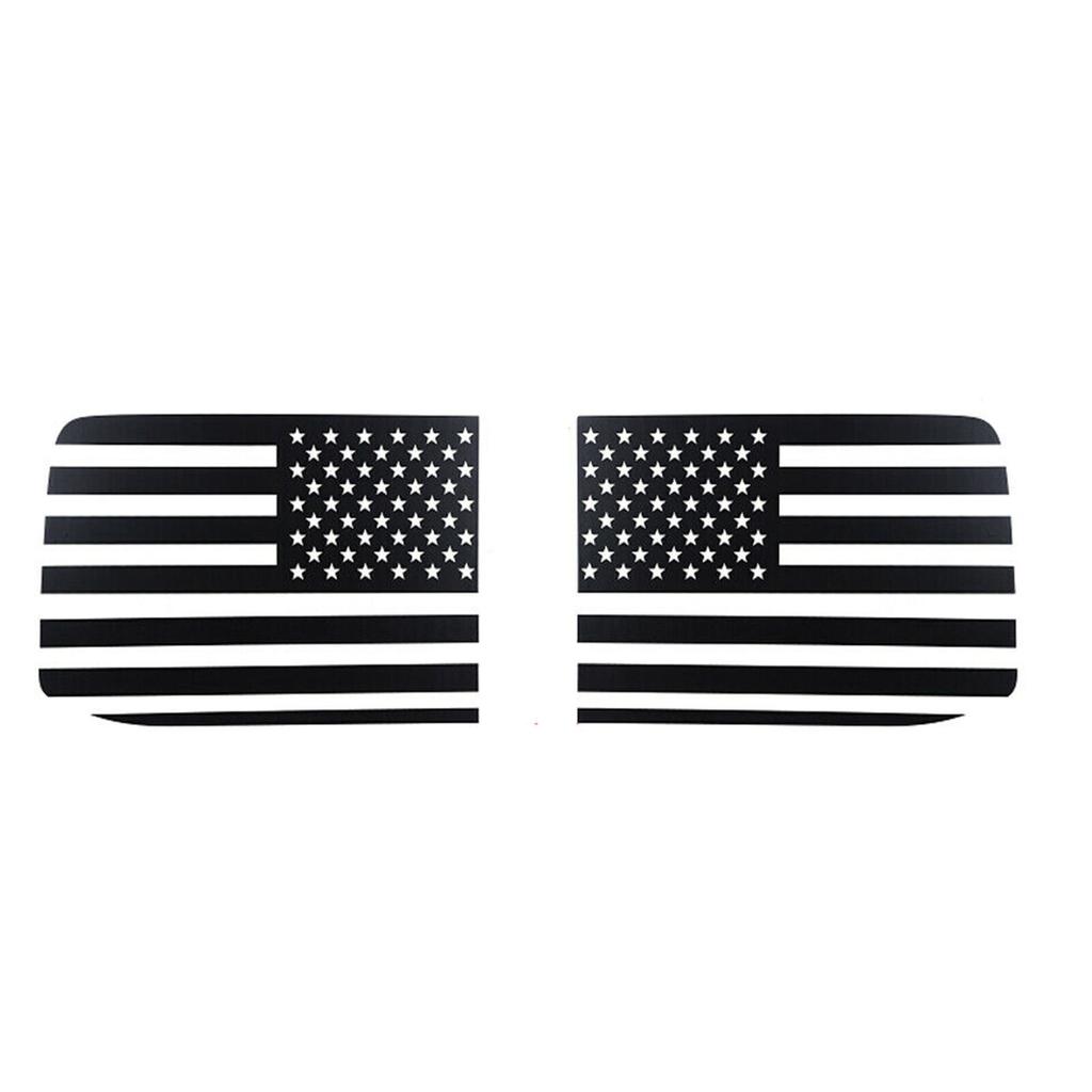 2Pcs Rear Window American Flag Decal Stickers For Ford F150 2015-2022 Accessorie