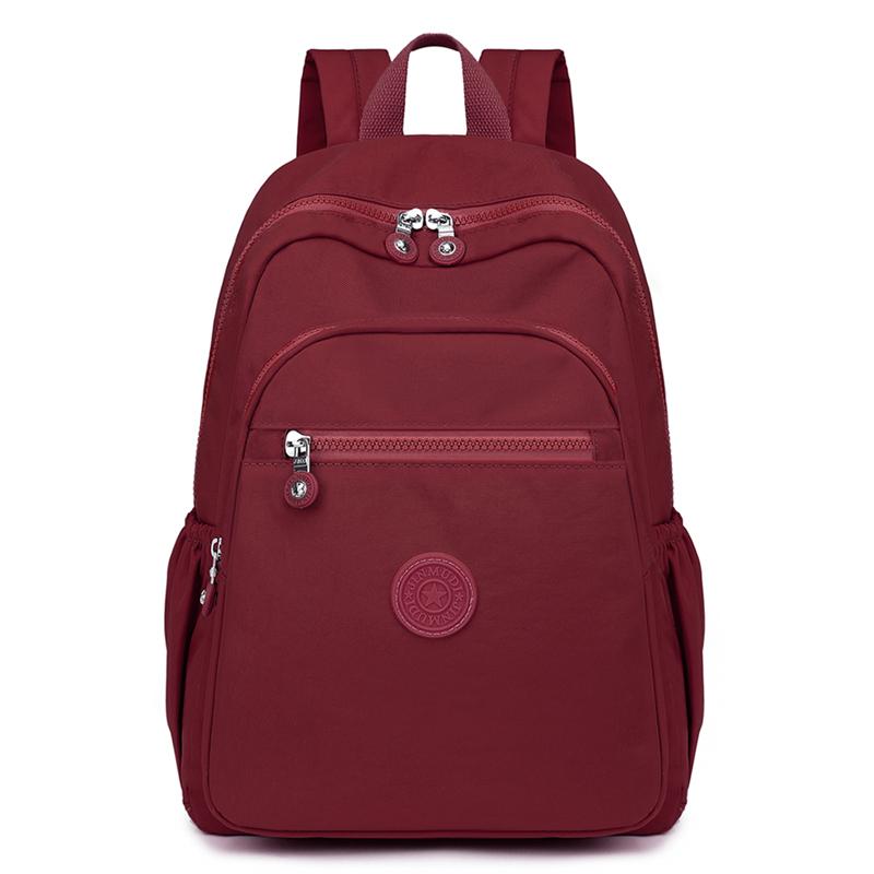 

Легкий рюкзак с рукавом Pull Rod женский дорожный рюкзак водоотталкивающий нейлоновый школьный рюкзак красный