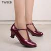 Ladies High Heels Pumps Women Latin Dance Shoes 4CM Low Heels Female Wedding Party Shoes Female