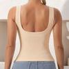 Women's Ribbed Shapewear Tank Tops with Built-in Bra Tummy Control Compression Camisole Slimming Shapewear Top for Daily & Outer Wear