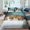 Set Copripiumino Gatto Carino Misura Queen per Ragazze Kawaii Gattino Set Biancheria da Letto Farfalle Blu Copripiumino Adorabile Animale Coperta Trapuntata