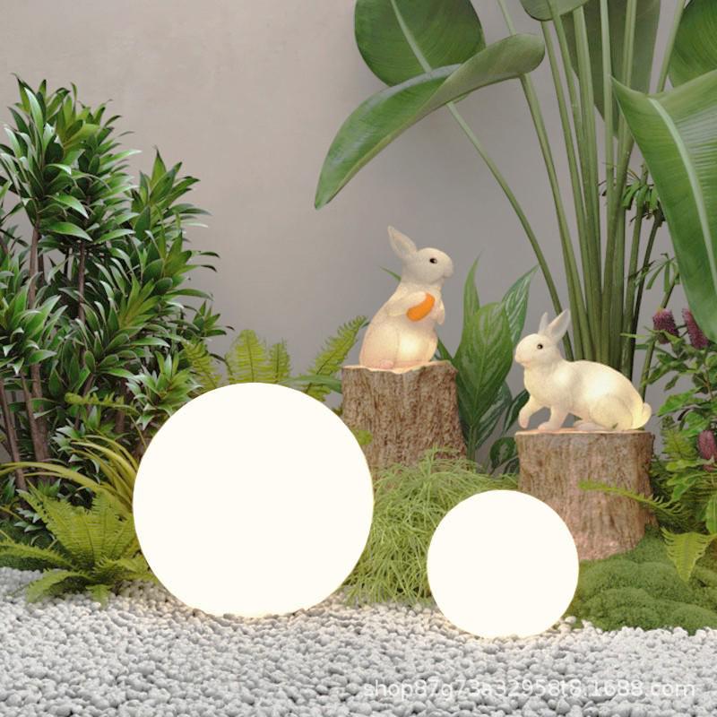 Solar LED Round Ball Light with Remote Control - Outdoor Waterproof Lawn & Street Light for Courtyard, Villa, Yard, Post Top.