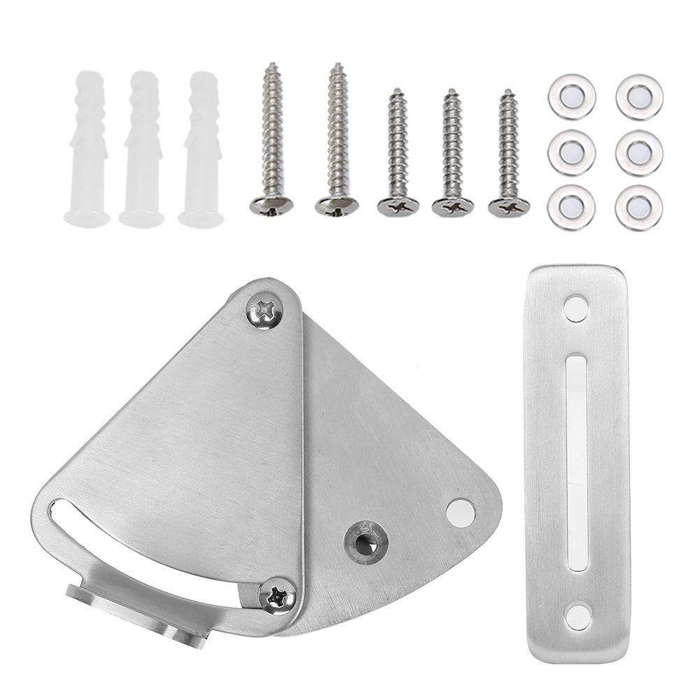 Stainless Steel Sliding Barn Door Latch Lock Set Hardware Accessory for Bathroom Bedroom
