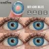 Eyeshare 2pcs Color Contact Lenses for Eyes Aurora Blue Green Colored Lenses Yearly Cosmetic Contact Lens for Eyes Beauty Makeup