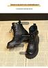Women's 2025 Round Toe Lace-up Martin Boots with Side Zipper and Thick Sole - British Style Fashionable Short Boots
