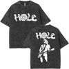 Koszulki z Dziurami Courtney Love Koszulki Grunge z Nadrukiem Unisex Bawełniane Koszulki