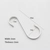 304 Stainless Steel S Shaped Metal Hanging Hooks for Hanging, Metal Kitchen Pot Pan Hanger Storage Rack Closet S Type Hooks