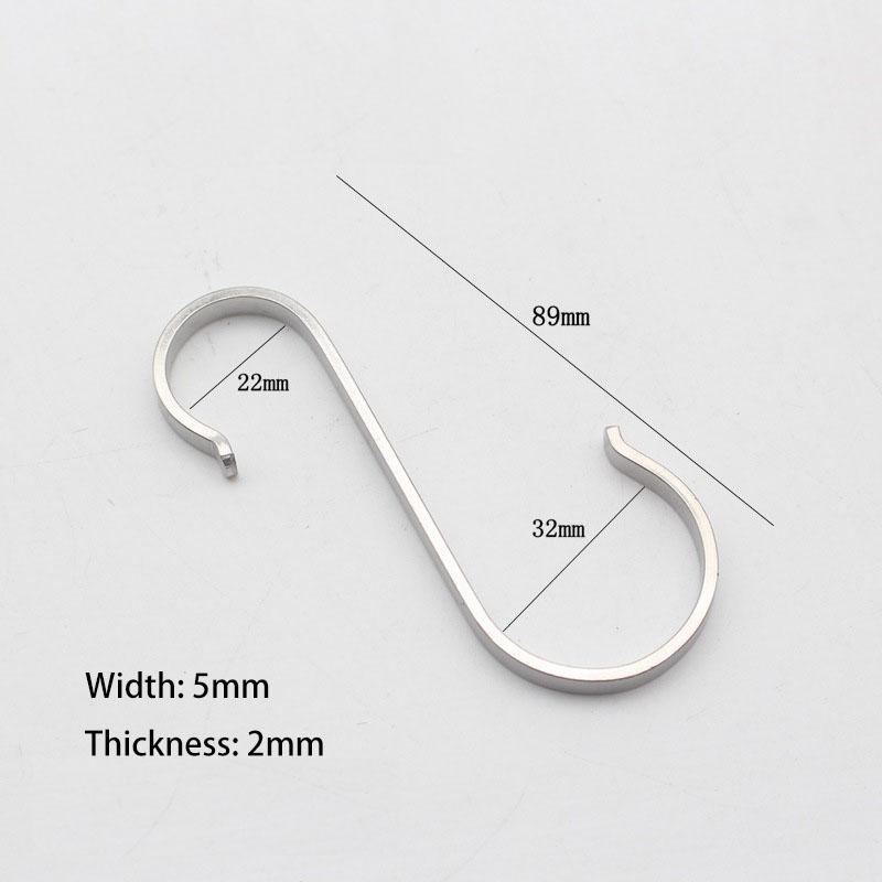 304 Stainless Steel S Shaped Metal Hanging Hooks for Hanging, Metal Kitchen Pot Pan Hanger Storage Rack Closet S Type Hooks