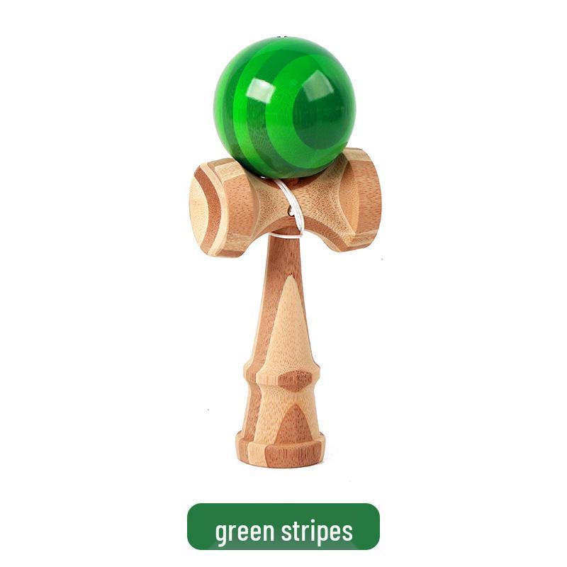 Traditional Bamboo Wood Kendama Skill Toy - Puzzle Ball and Sword Gift
