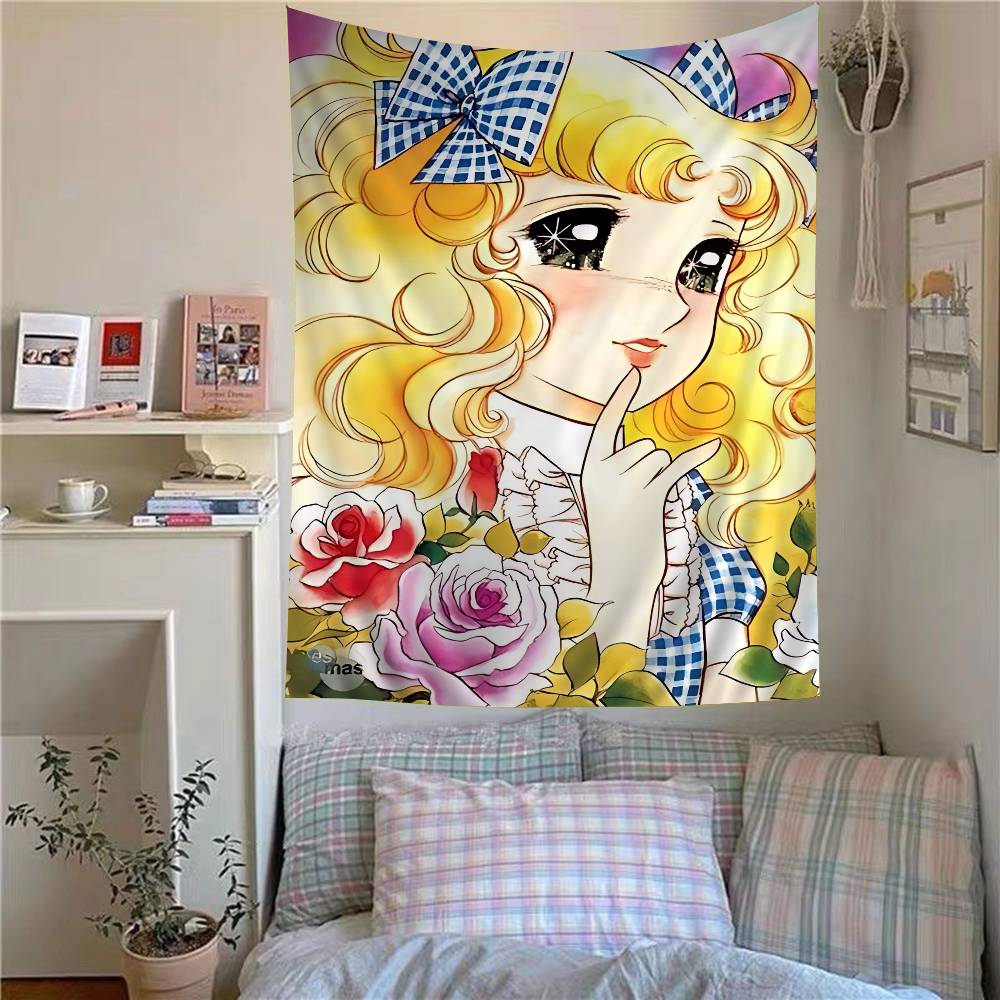 

Candy Candy Anime Hanging Bohemian Tapestry Bohemian Wall Tapestries Mandala Kawaii Room Decor 74x94cm(29x37in)