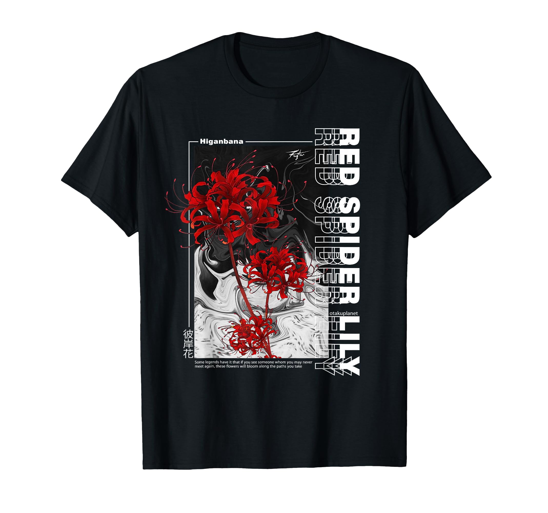 

Spider Lily s Higanbana or Spider Lily Flower T-Shirt with a Japanese Vintage Aesthetic