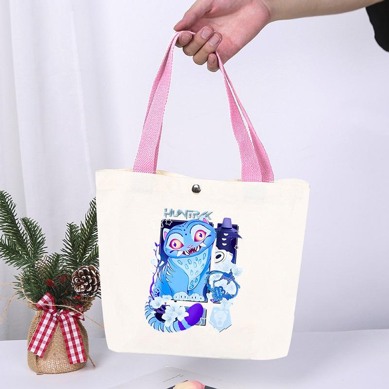 K-Pop Anime Cartoon Printed Student Large Capacity Portable Shoulder Bag Fashion Casual Canvas Bag