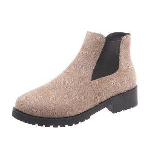 Large size new one-pedal short leather boots women's round head elastic thick heel casual fashion boots