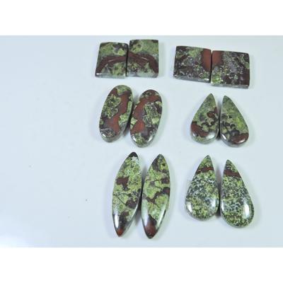 22-31 MM Natural Dragon Jasper Matched Pair Mix Loose Gemstone 6 Pair Lot C-1002