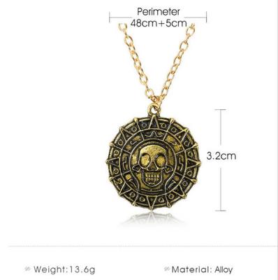 Gold Coin Necklace, Necklace Pendant, Personalized Retro Pendant