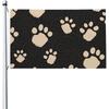 2D Flat, 1pc Multi-size 2D Flat - Designed for Outdoor Use with a Black and Beige Bear Paw Print with a Dark Background. This Polyester Flag Is Perfec
