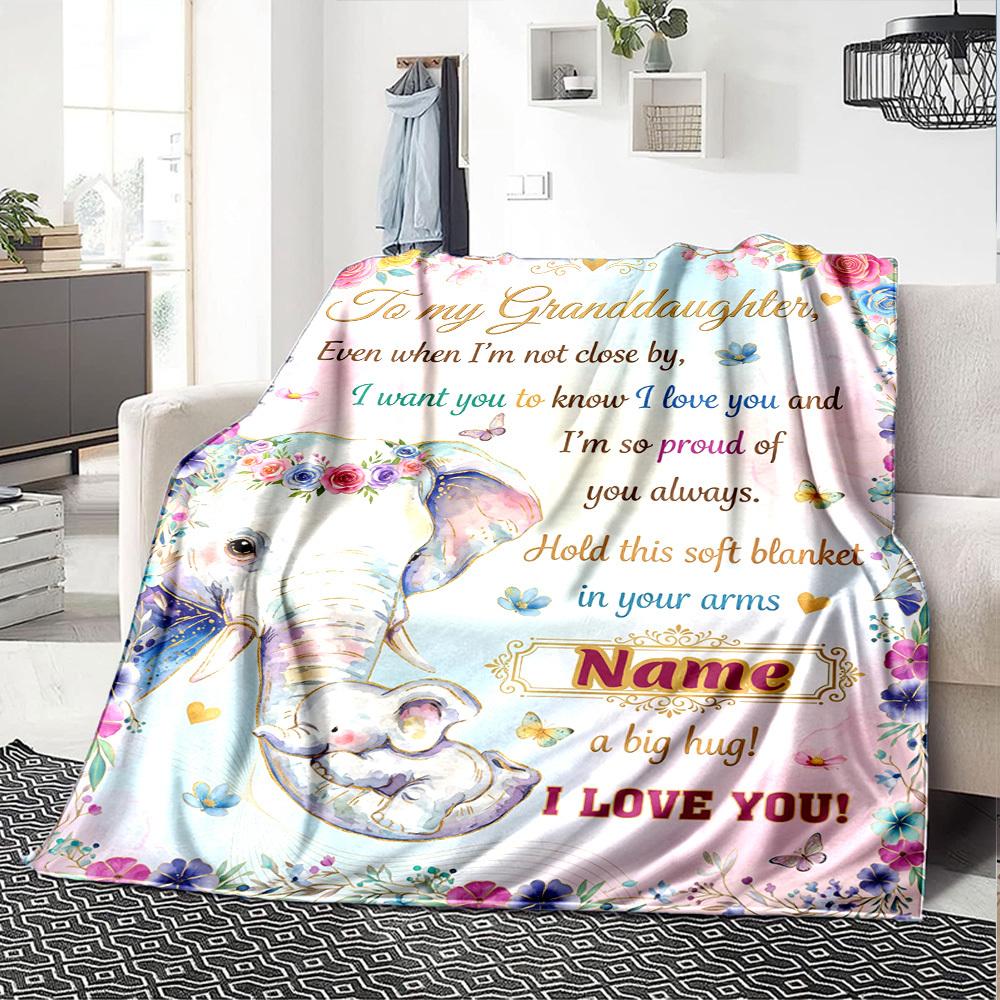 Granddaughter'S Love Blanket Personalized Name Blankets Soft And Comfortable Against The Skin Naps And The Office A Wonderful Gift For Friends Family