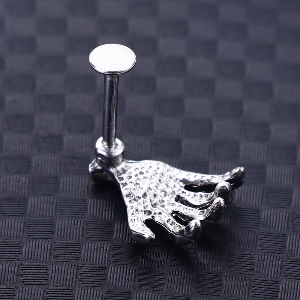 Women Nose Ring Men Lip Stud Piercing Lips Ring Lip Studs Twist Tragus Stud Earring Skull Earring