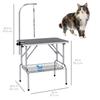 Foldable Stainless Steel Pet Grooming Table with Non-Slip Top
