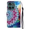 For Motorola Edge 50 5G Case Pattern Leather Wallet Phone Cover with Card Holder