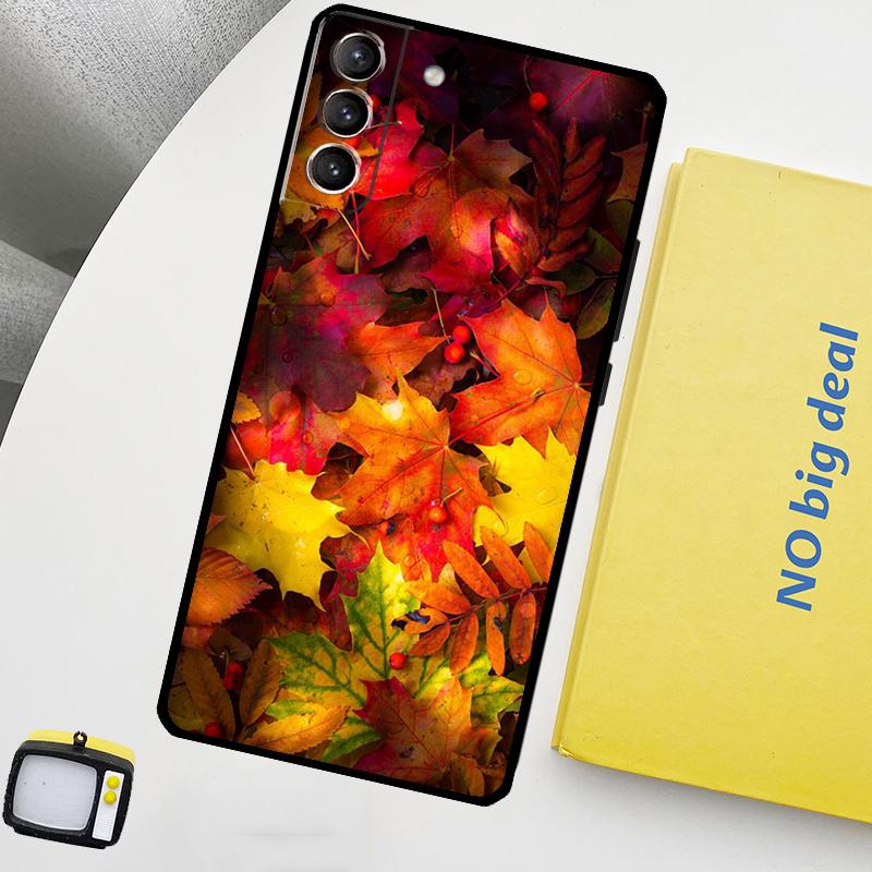 Colorful Leaves Phone Case For Samsung Galaxy S25 Ultra S20 S21 S22 S23 Plus S24 Ultra S9 S10 S25 FE Cover