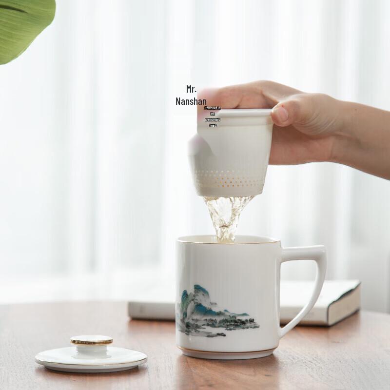 Nanshan Xiansheng 'Qianli Jiangshan' Ceramic Tea & Thermos Set