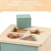 Safe Wooden Shape Color Sorting Box Geometric Educational Toy for Toddlers Learning Activity