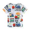Summer Children's Clothing T-shirts Children's Cartoon Printed T-shirts Knitted Cotton Round Neck Boys' Tops