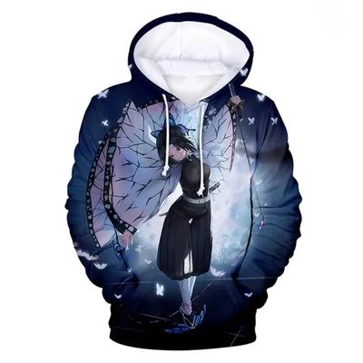 Neuer Herbst Kinder Demon Slayer Bedruckter Hoodie Herren Cartoon Pullover Freizeitkleidung Jungen Mädchen Mode Kapuzenmantel Lässige Streetwear