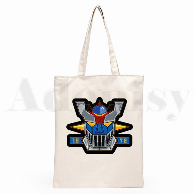Mazinger Z Japan Anime Old Classic Manga Robot Grafic Cartoon Print Genți de cumpărături Fete Fashion Casual Pacakge Hand Bag