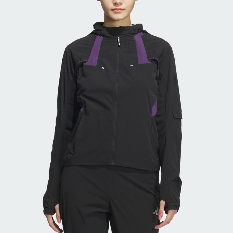 adidas Women's Black Training Running Casual Jacket KF4923