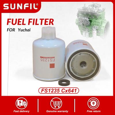 Fuel Filter FS1235 Cx641 Excavator Parts For Yuchai YC35/YC45/YC55 Aonang Generator Set Diesel Oil Water Separator
