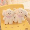 Wear Scarf Little Dog Plush Toy Puppy White Dog Doll Creative Small Dog Plush Doll  Birthday Gift