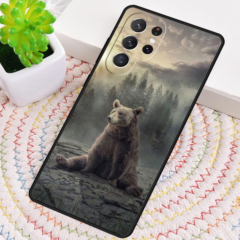 Cartoon Grizzly Bear Phone Case for Samsung Galaxy note 10 pro S26 Ultra S23 S24 FE S25 S21 S22 PLUS shockproof Cove