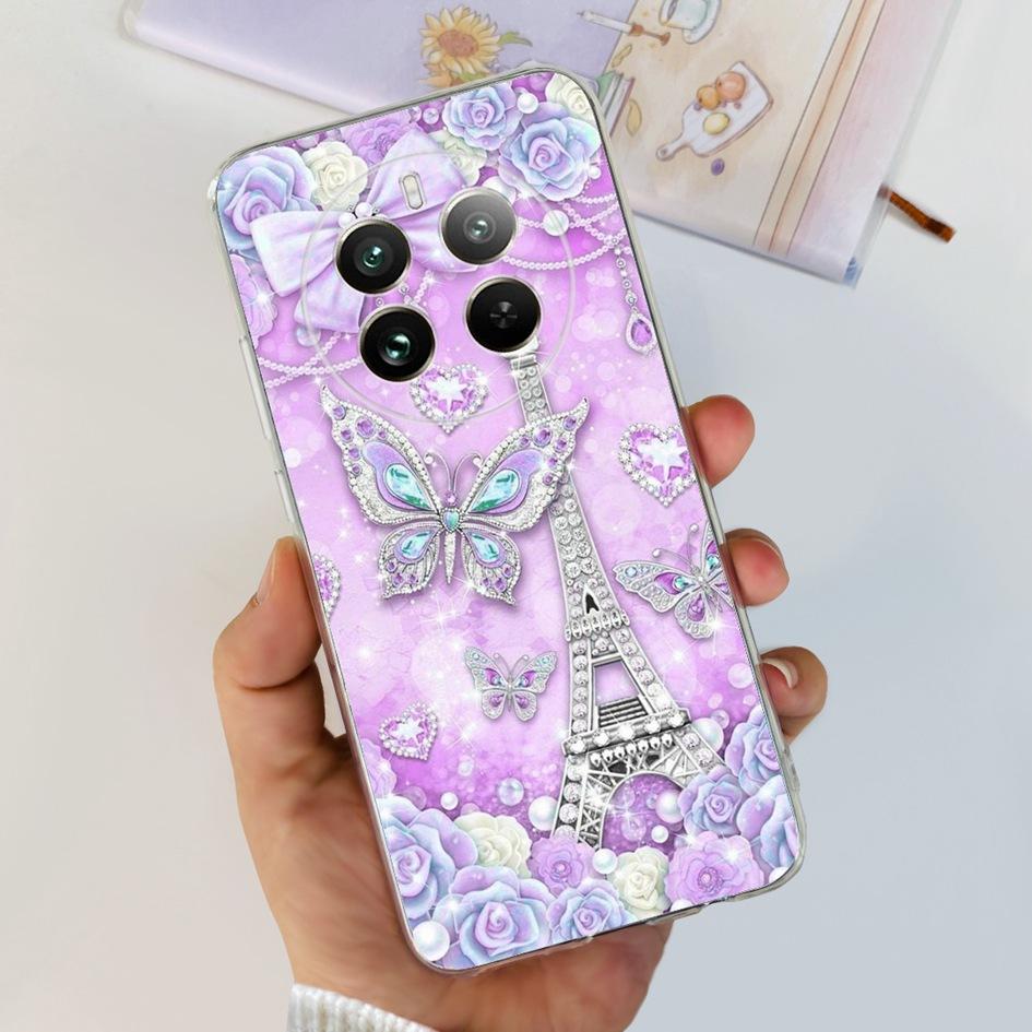 For Realme 12 Pro Plus Case Popular Flower Astronaut Soft Clear Silicone Phone Cover on Realme 12 Pro 5G 2024 Funda RMX3842 Case