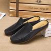 Fashion Summer Men's half Shoes High Quality Genuine Leather Breathable Loafers Fashion Luxury Designers Men Moccasins plus size 38-46