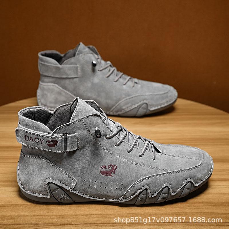 Didi Ram popular men's shoes high-top cotton shoes men's casual shoes winter velvet thickened shoes Martin boots men's