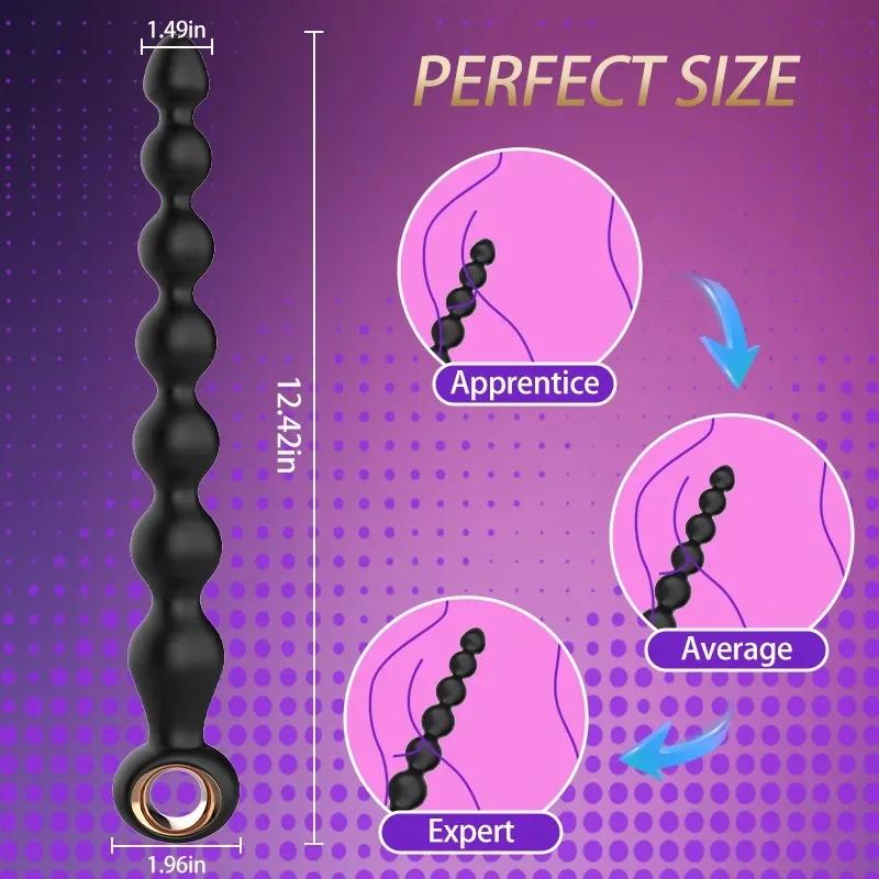 Anal Bead Vibrator Vagina Clitoris Stimulator Vibrating Butt Plugs Male Prostate Massage Masturbator Adult Sex Toys For Women
