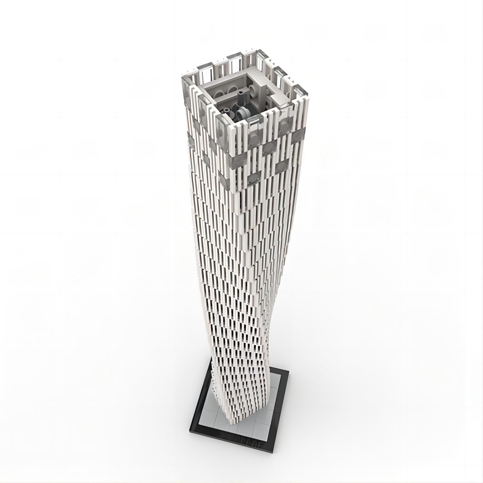 Cayan Tower Infinity Tower Dubai Scale By Building Block Set Модель PDF Guide by Email — фото 3