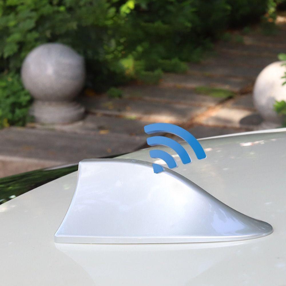 FM/AM Car Shark Fin Antenna Punch-free Auto Roof Shark Fin Aerial  Car Accessories