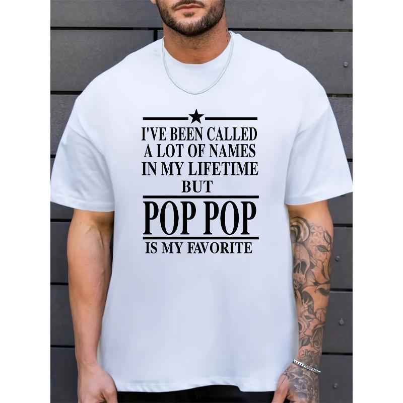 European sizes Fashion Casual Slogan Print Men's T-Shirt For Men, Comfortable Patterned Graphic Tee Tops