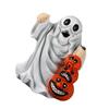 Halloween Ghostly Holding Black Cats Pumpkin Figurine Resins Miniature Sculpture Festives Living Room Table Shelf Decors