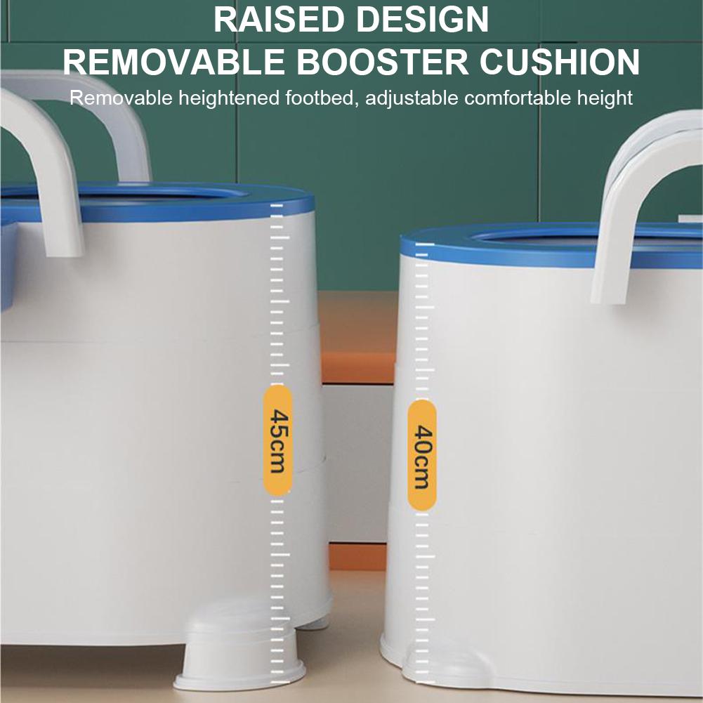 Portable Toilet for Camping with Armrest and Lid Detachable Inner Bucket Travel Toilet for Outdoor RV Travel Movable Easy to Cle