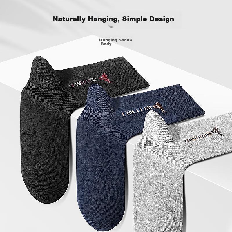 SEPTWOLVES Men's Socks, Autumn And Winter, Sweat-Absorbing, Breathable, Black, Stylish, Versatile, Business Casual, Mid-Calf Cotton Socks