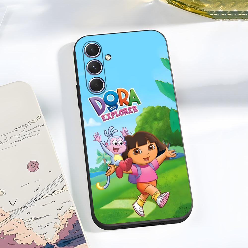 Cute D-Dora Phone Case For Samsung A56 A36 A26 A16 A15 A25 A35 A55 A14 A34 A24 A54 Black Soft Shell